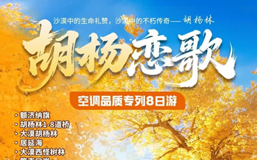 胡楊戀歌—中衛+銀川+額濟納旗專(zhuān)列8日游